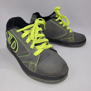 Heely's Grey & Yellow Running Shoes Boys 5